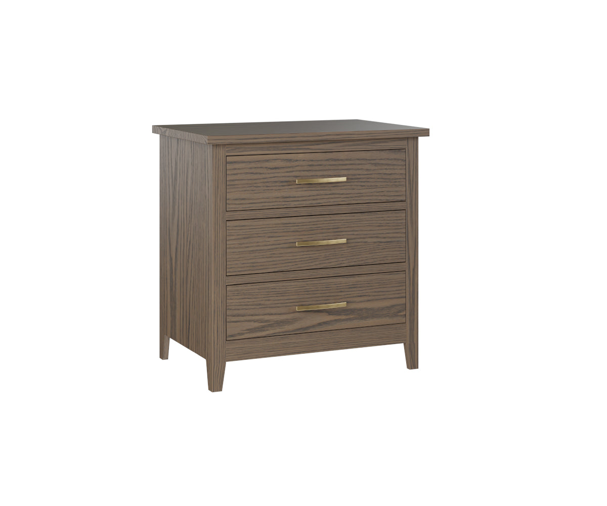Lakeside 3 Drawer Nightstand - 30"W