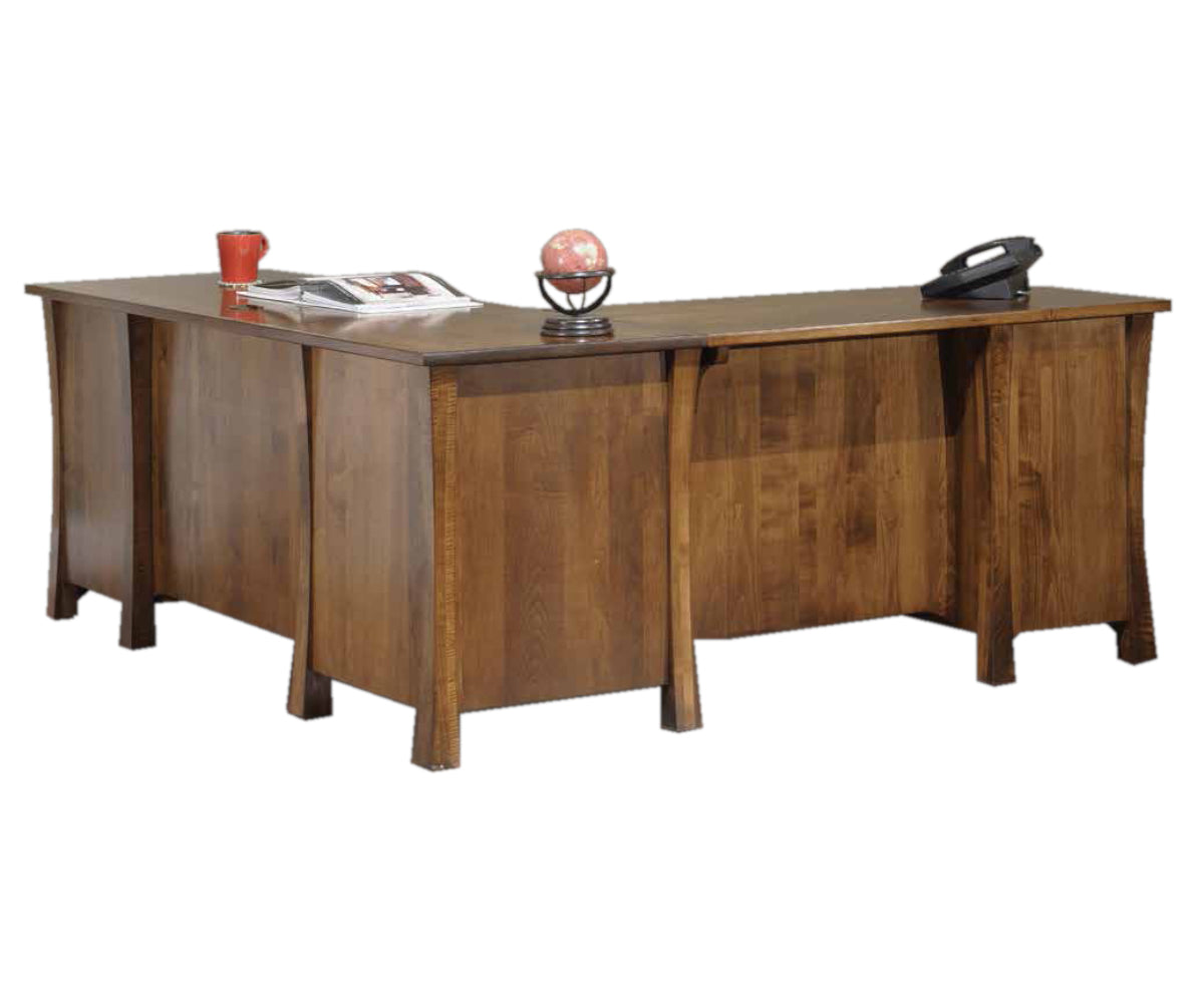 Woodbury L-Desk With Hutch