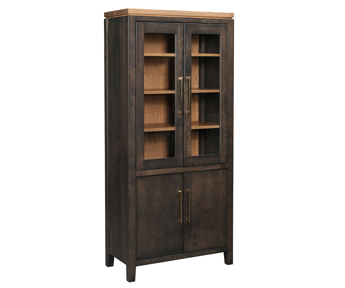 River Falls Bookcase with Glass Doors