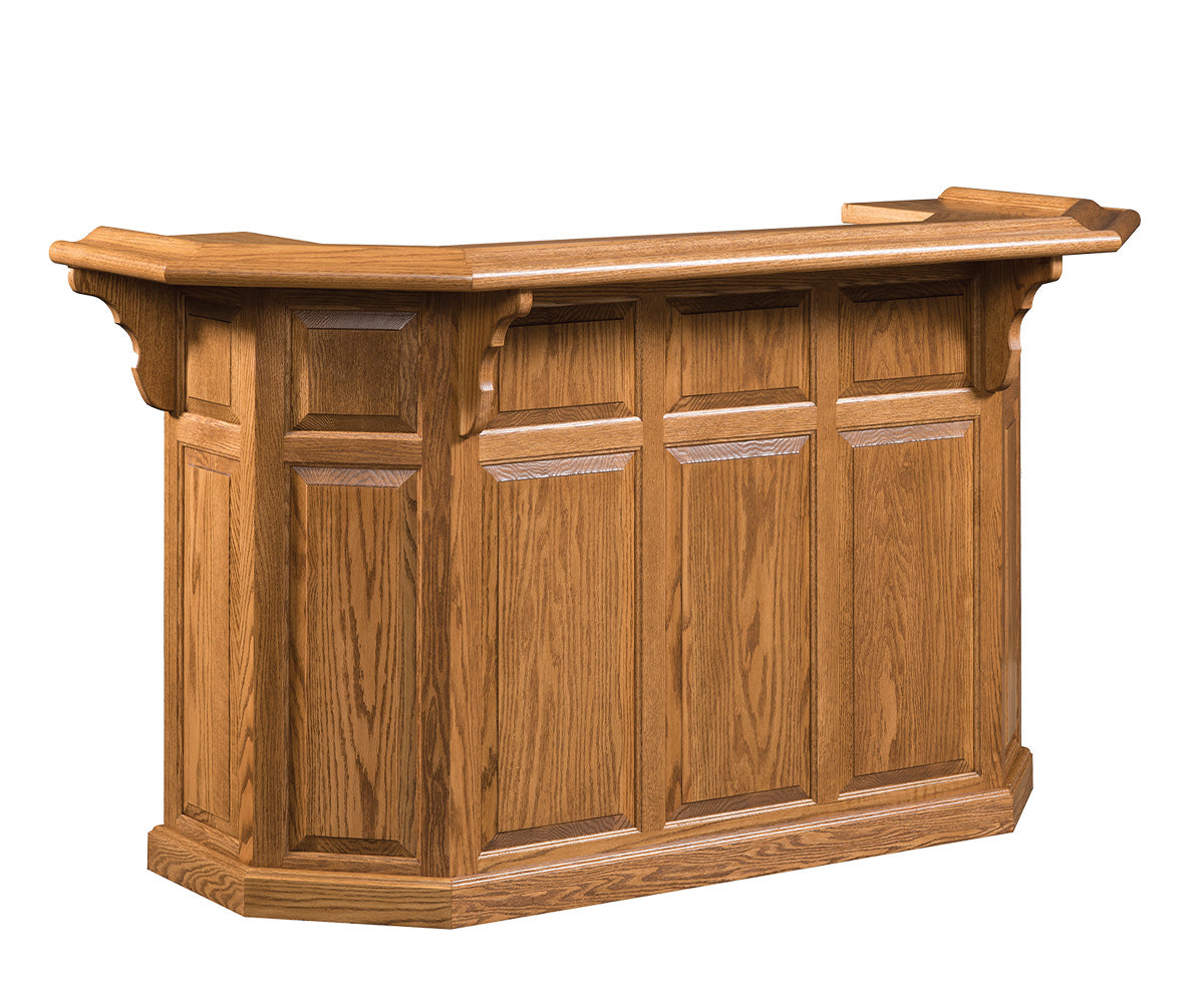76" Canted Raised Panel Bar