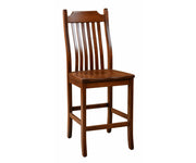 46C Mission 6-Slat 24" Stationary Bar Chair