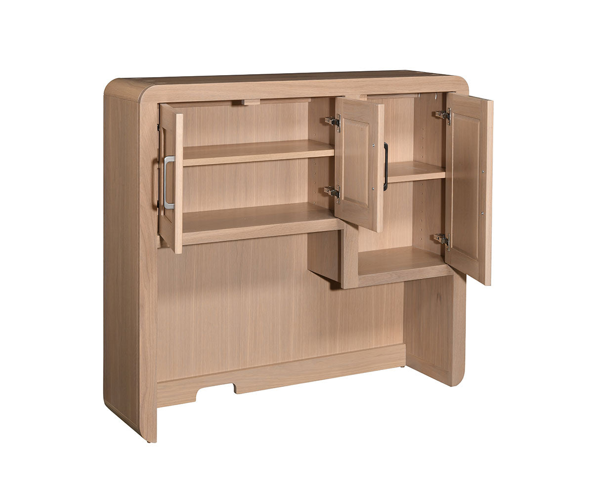 Europa Single Pedestal Desk With Hutch