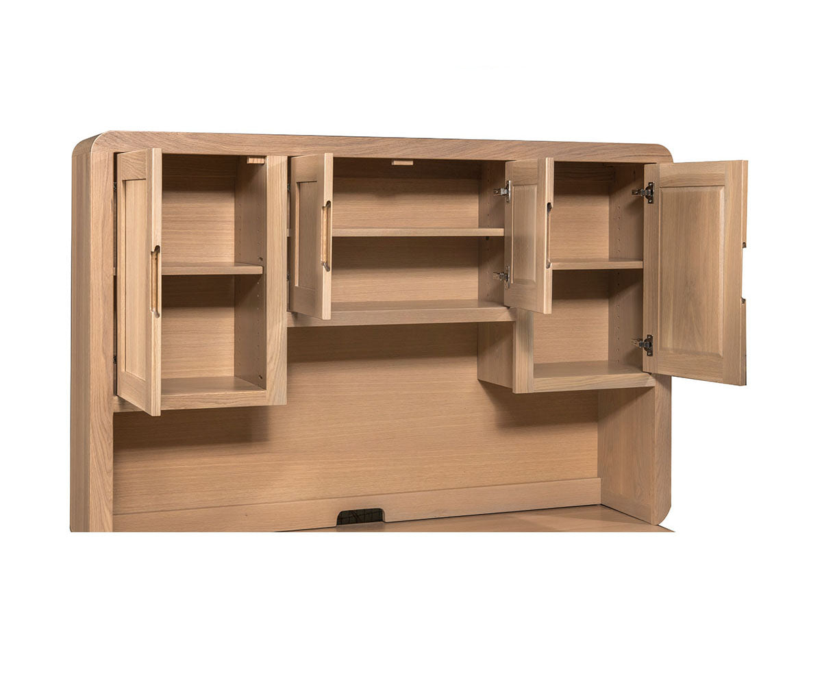 Europa Double Pedestal Desk With Hutch