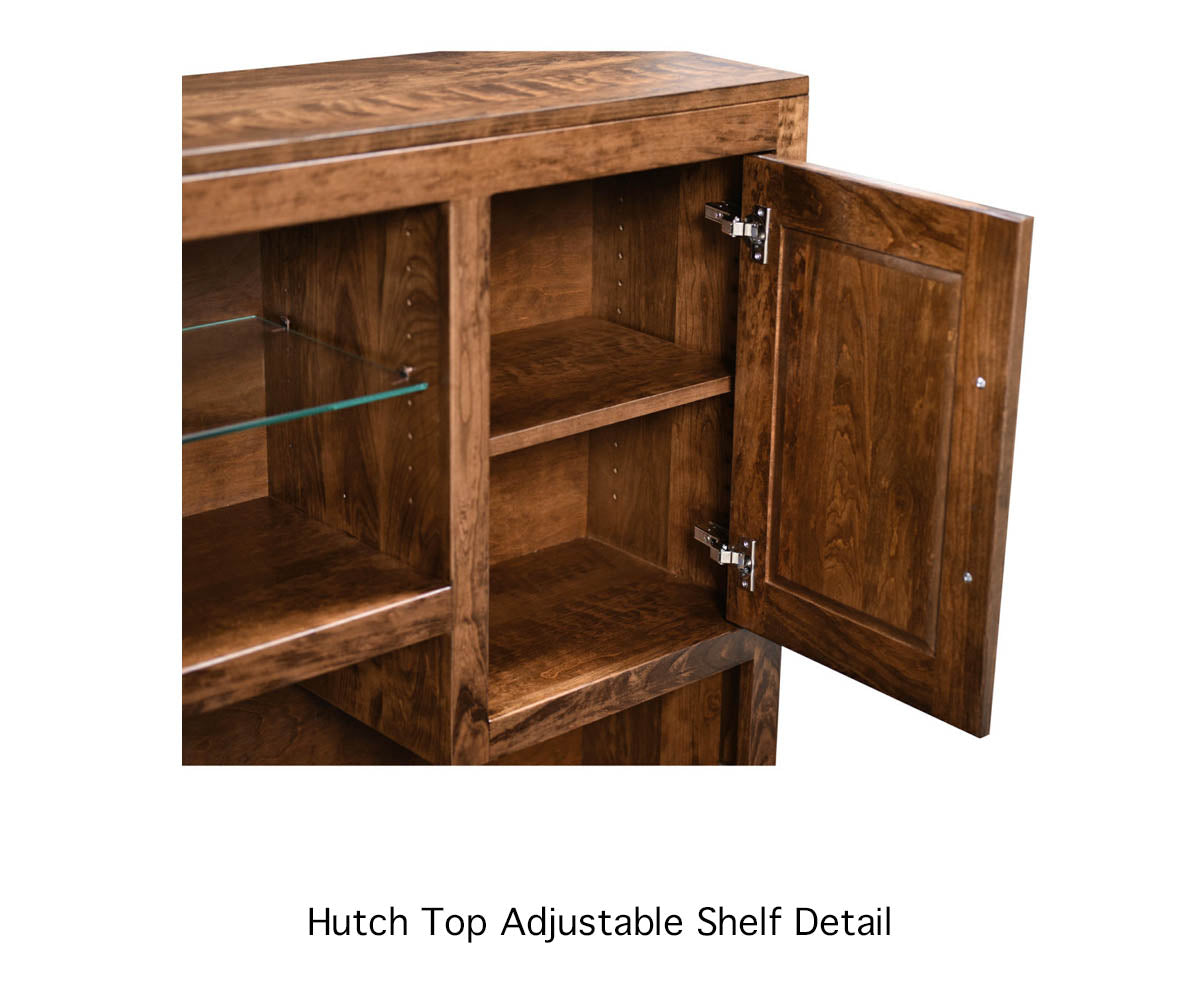 Vienna Double Pedestal Desk with Hutch
