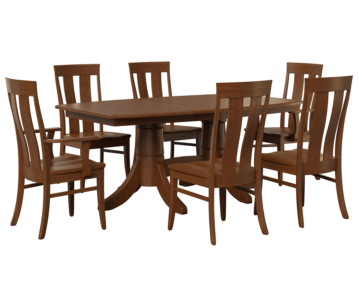 Aurora Double Pedestal Table
