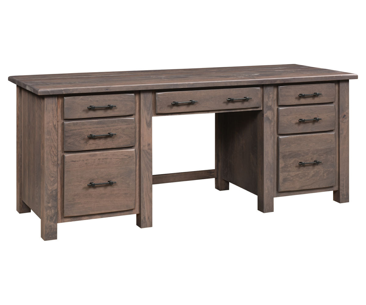 Barn Floor Double Pedestal Desk