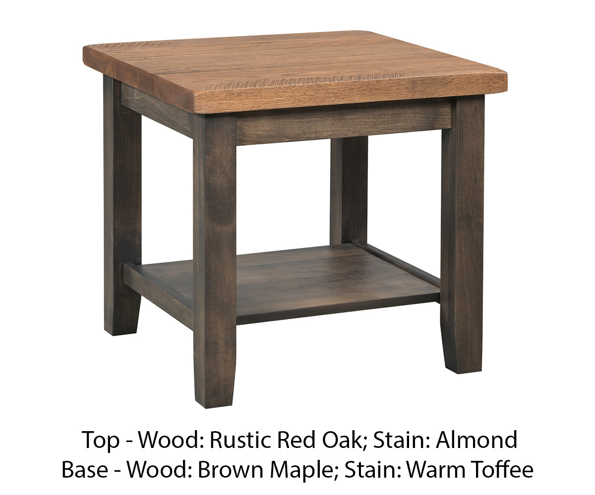 Plank Contemporary End Table - 26"W