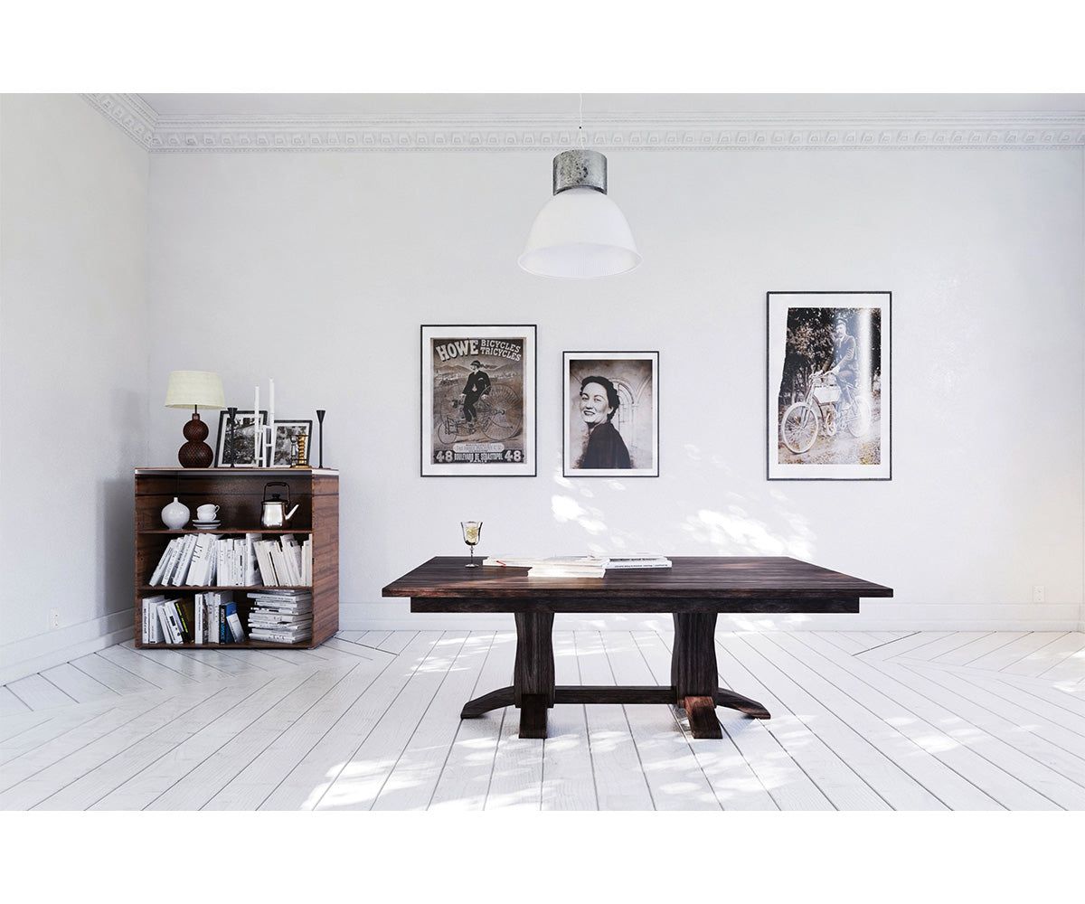 Hermie's Beveled Shaker Double Pedestal Table - View 2