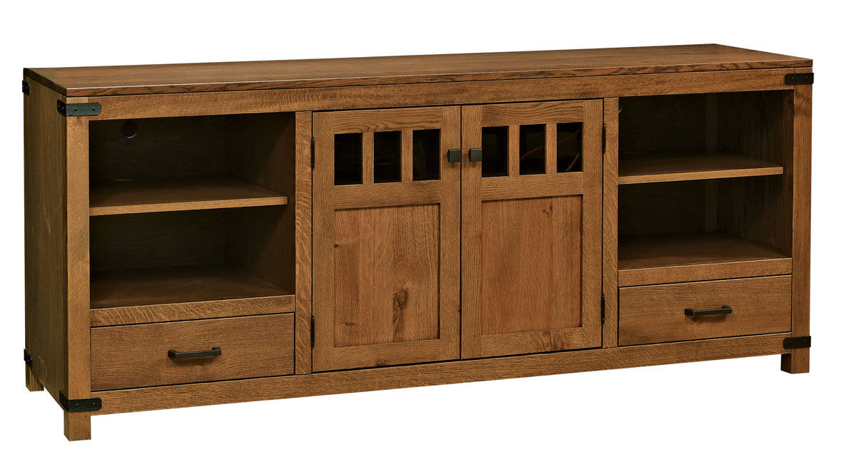 Brush Creek TV Stand with Fireplace