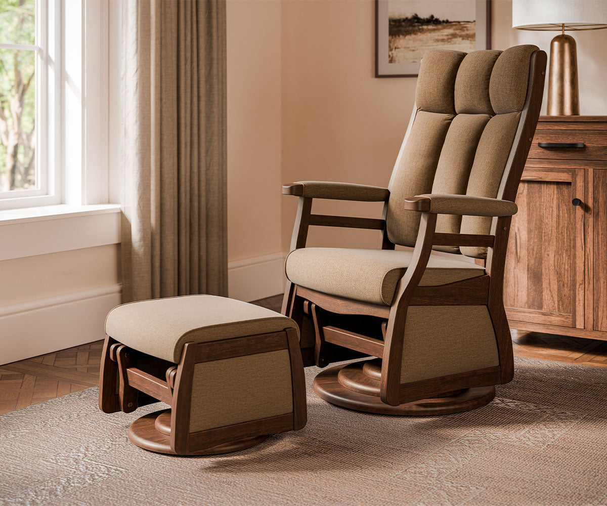 Paris High Back Swivel Glider