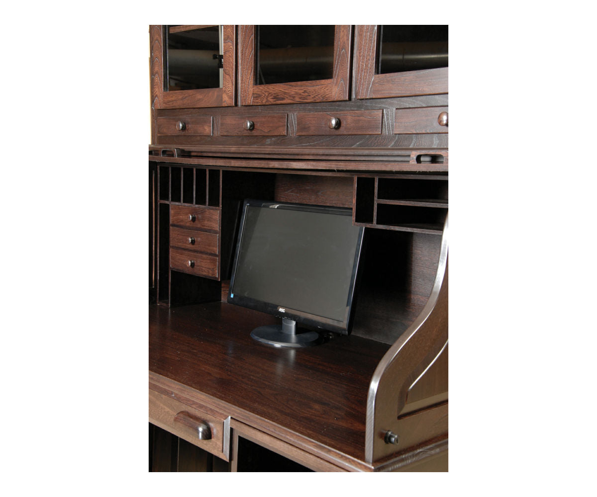 Computer Rolltop with Hutch