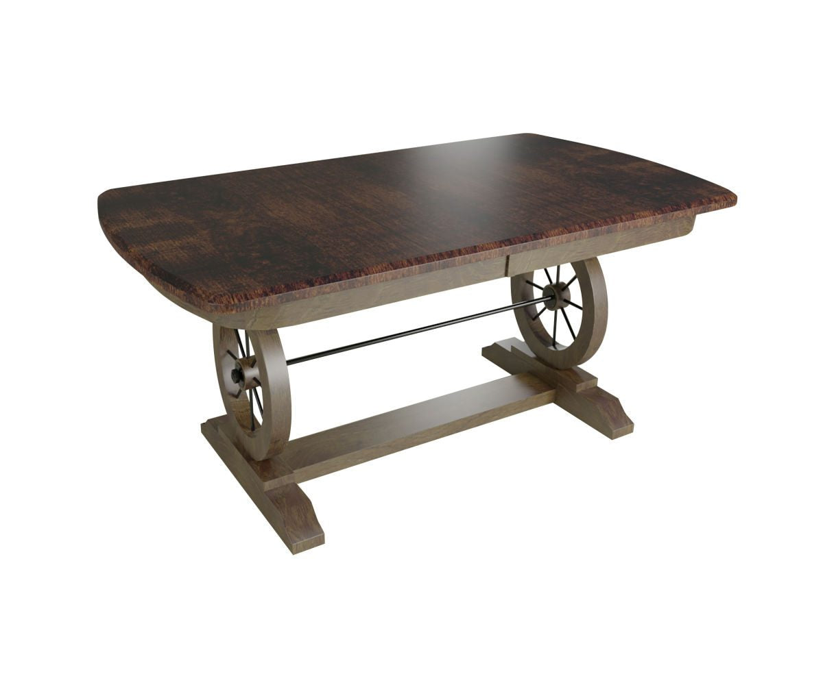 Hermie's Conestoga Double Pedestal Table - Amish Handcrafted Solid Wood