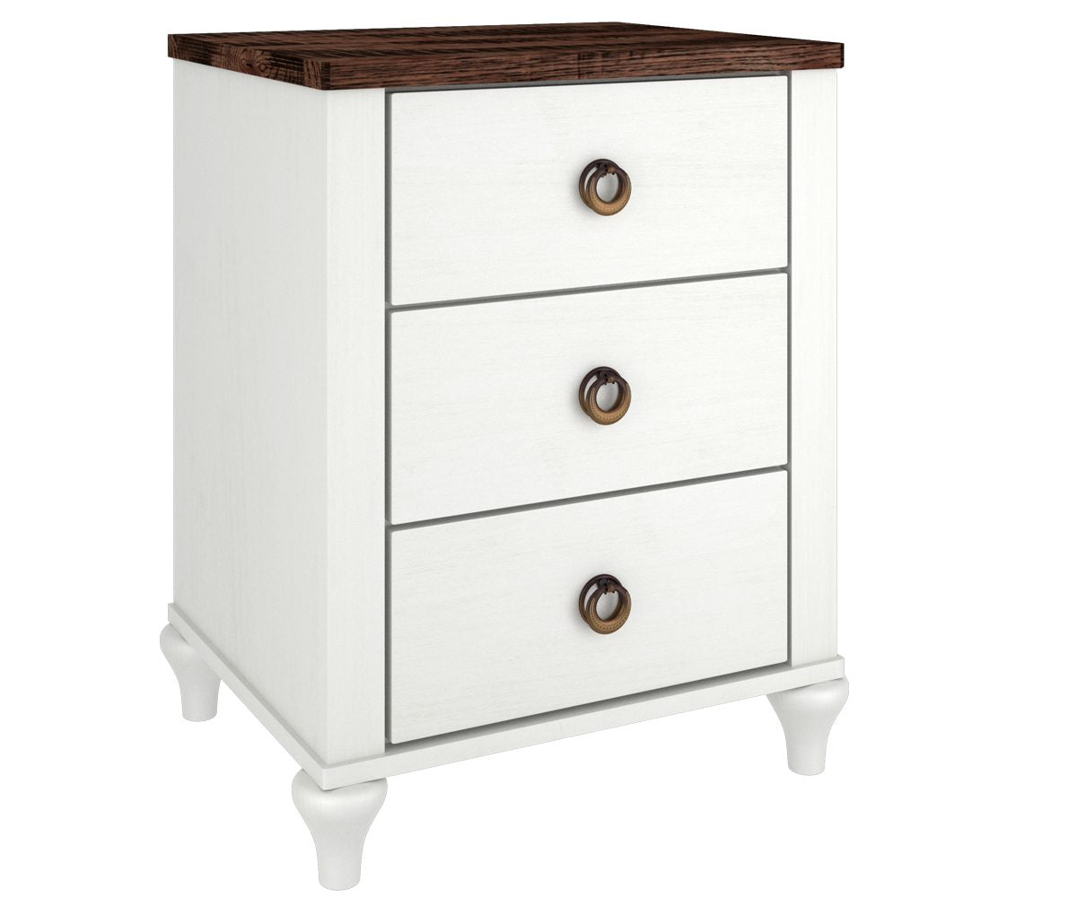 Alcan Three-Drawer Nightstand