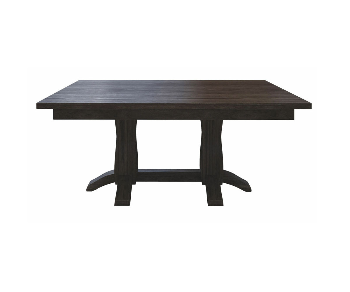 Hermie's Beveled Shaker Double Pedestal Table - Amish Handcrafted Solid Wood