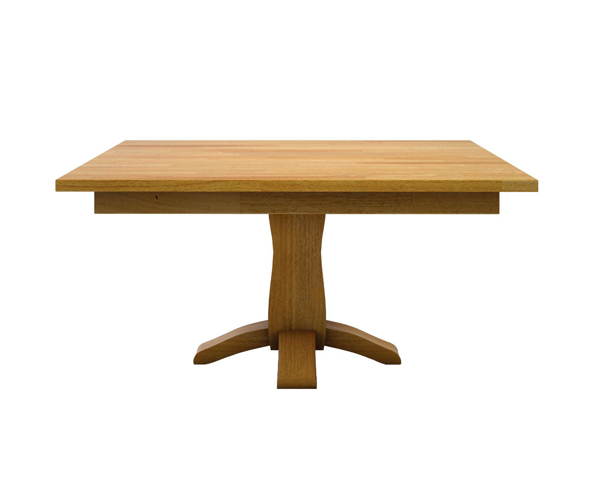 Hermie's Beveled Shaker Single Pedestal Table - Amish Handcrafted Solid Wood