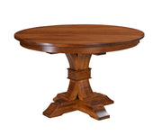 Hermie's Bowerstown Single Pedestal Table - Amish Handcrafted Solid Wood