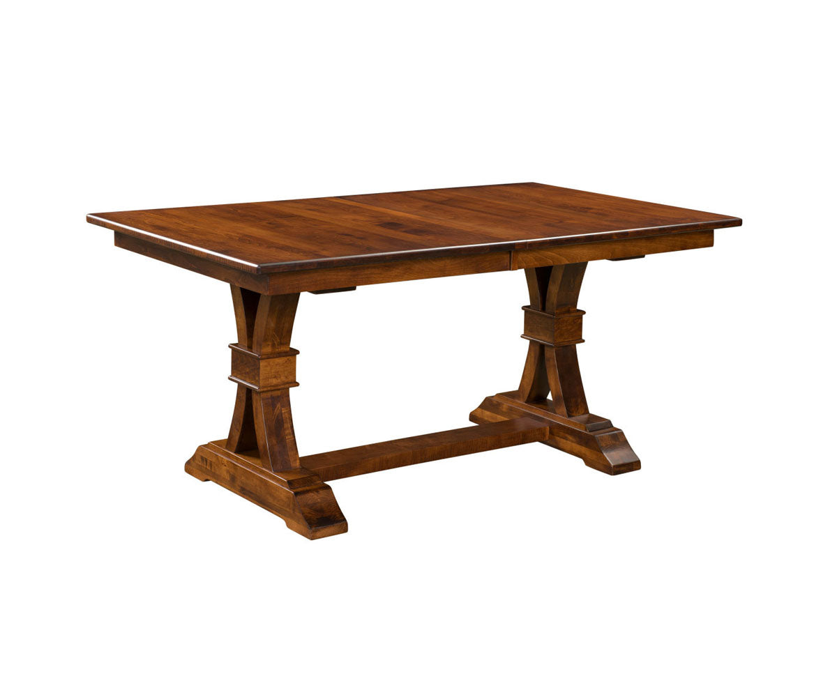 Hermie's Bowerston Double Pedestal Table - Amish Handcrafted Solid Wood