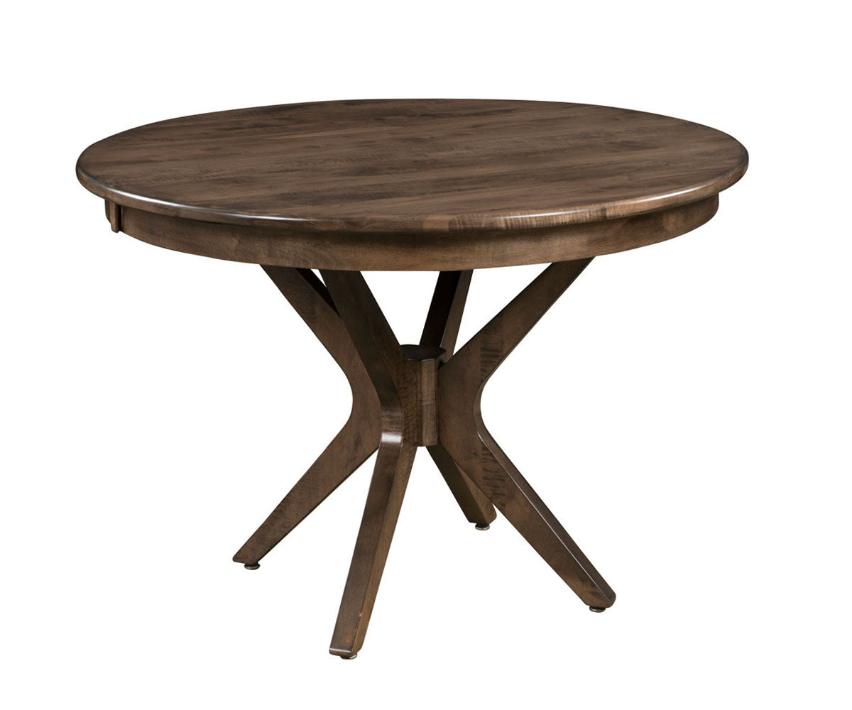 Hermie's Burdock Single Pedestal Table - Amish Handcrafted Solid Wood