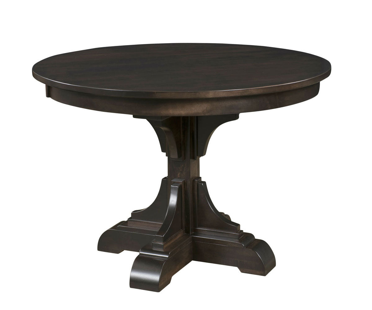 Hermie's Clifford Single Pedestal Table - Amish Handcrafted Solid Wood