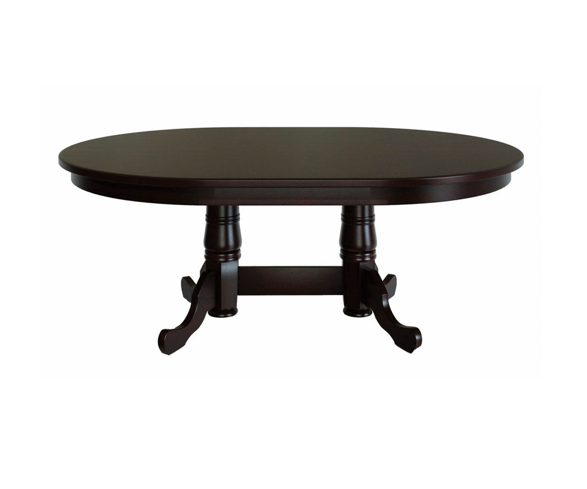 Hermie's Colonial Double Pedestal Table - Amish Handcrafted Solid Wood