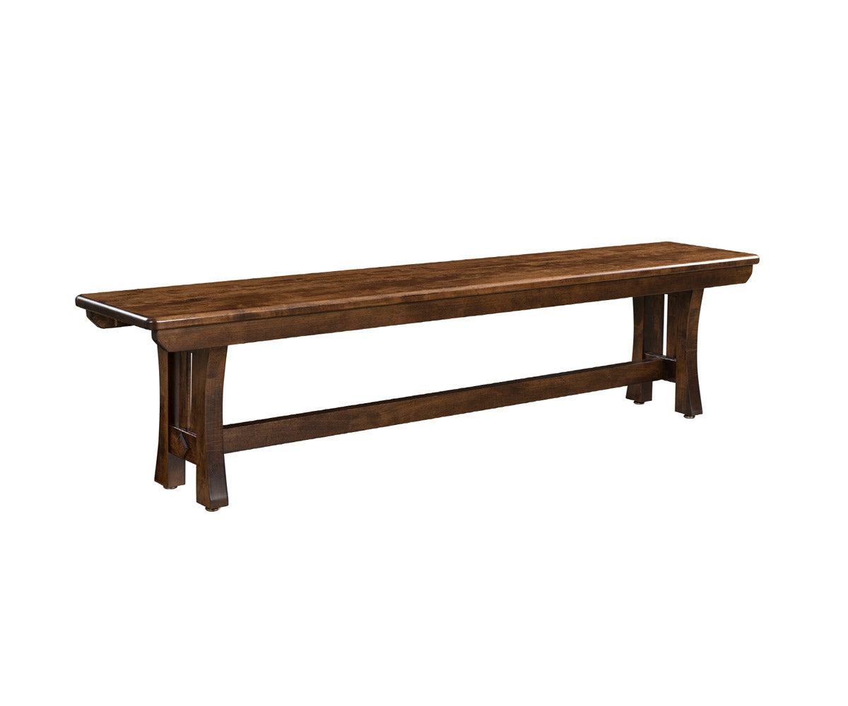 Hermie's Curved Mission Bench - Amish Handcrafted Solid Wood
