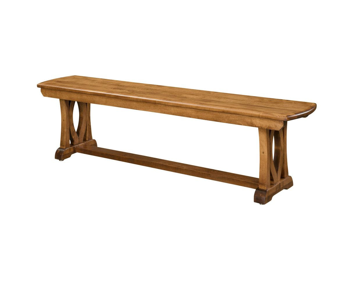 Hermie's Empire Bench - Amish Handcrafted Solid Wood