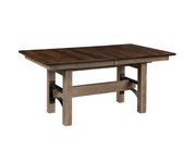 Hermie's Frontier Double Pedestal Table - Amish Handcrafted Solid Wood