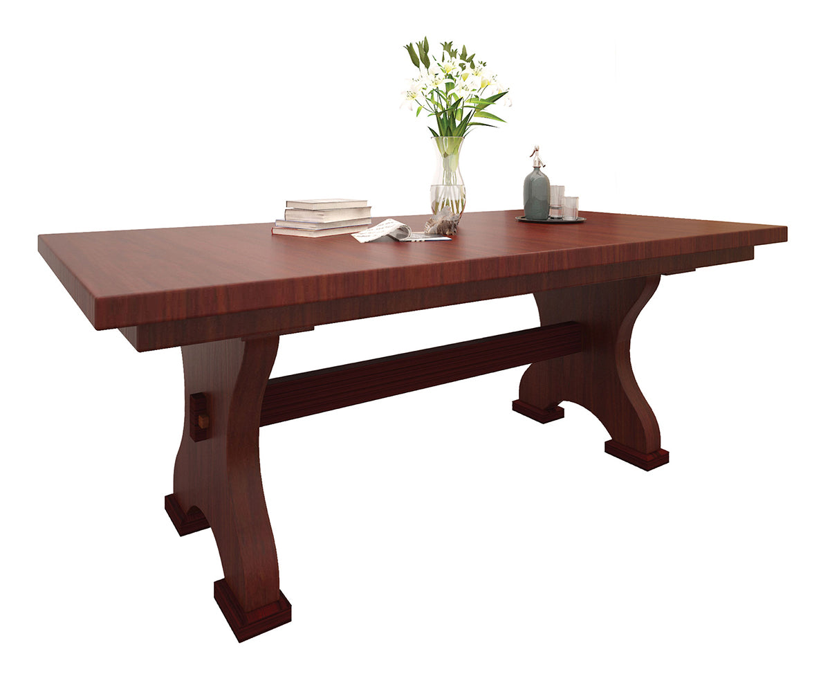 Hermie's Farmers Double Pedestal Table - Amish Handcrafted Solid Wood