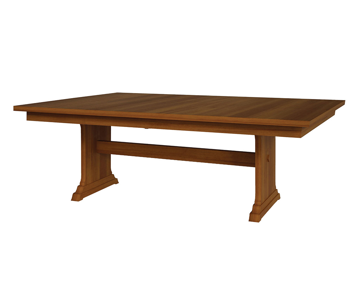 Hermie's Hoover Double Pedestal Table - Amish Handcrafted Solid Wood