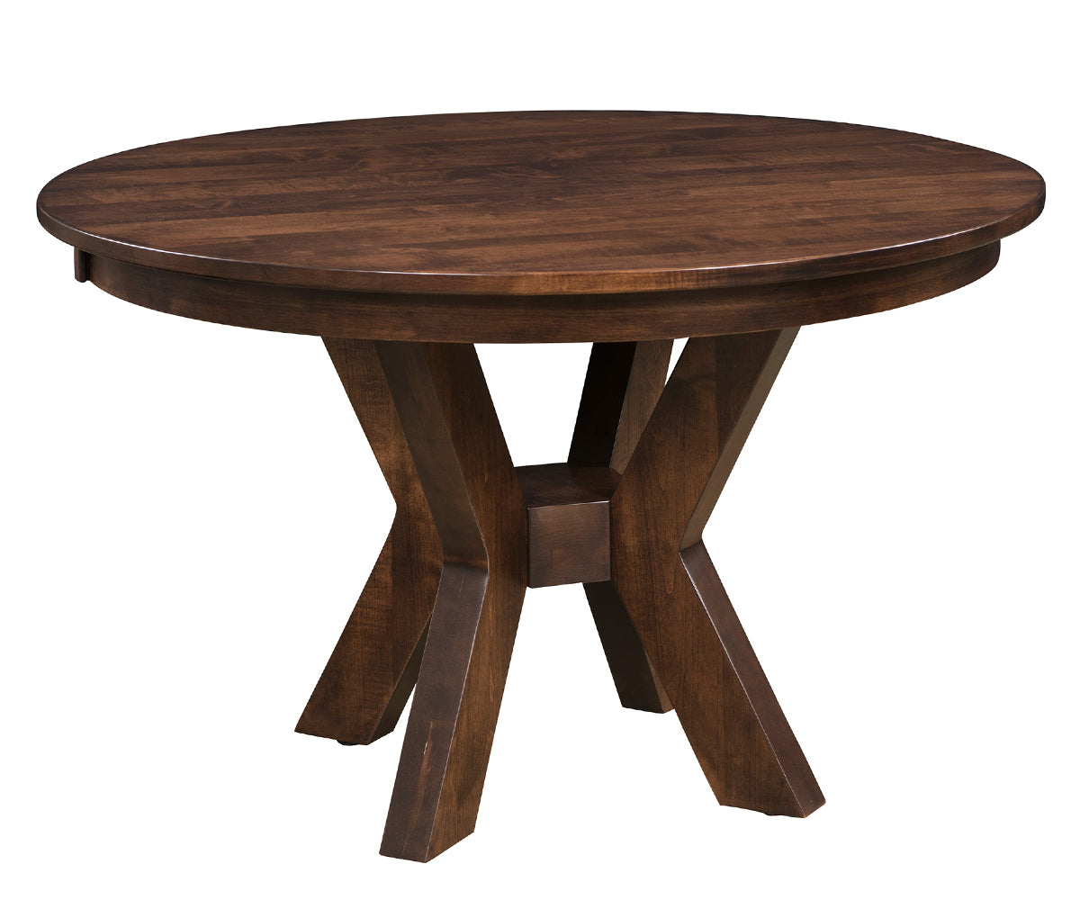 Hermie's Bradley Single Pedestal Table - Amish Handcrafted Solid Wood