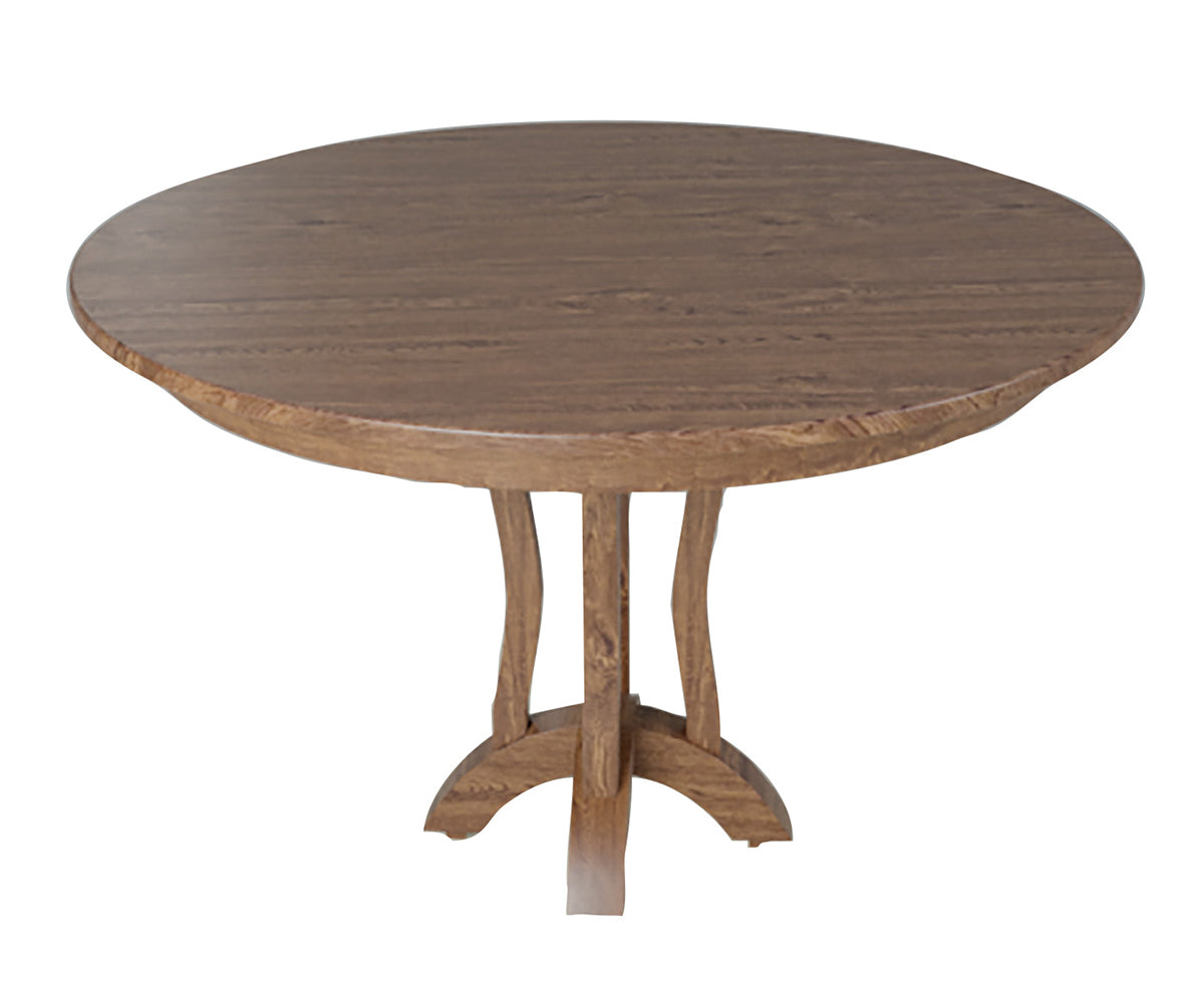 Hermie's Bridgeport Single Pedestal Table - Amish Handcrafted Solid Wood