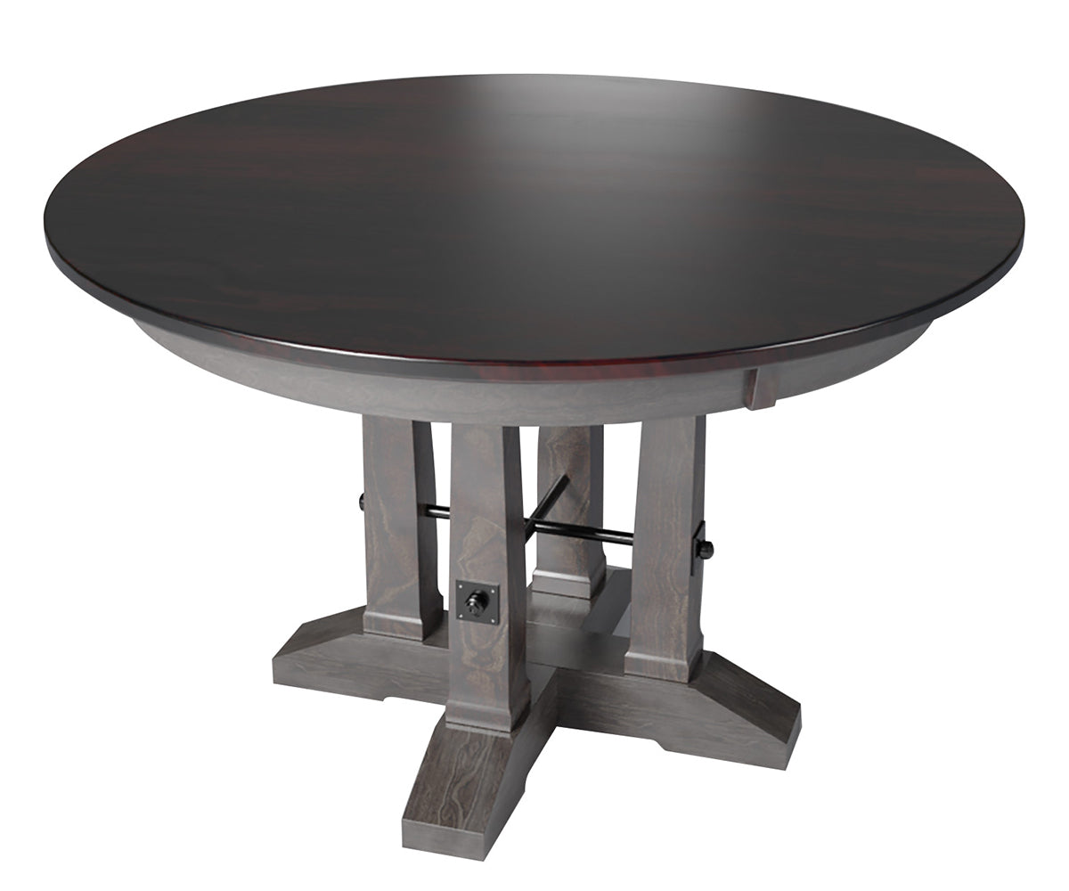Hermie's Carla Elizabeth Single Pedestal Table - Amish Handcrafted Solid Wood