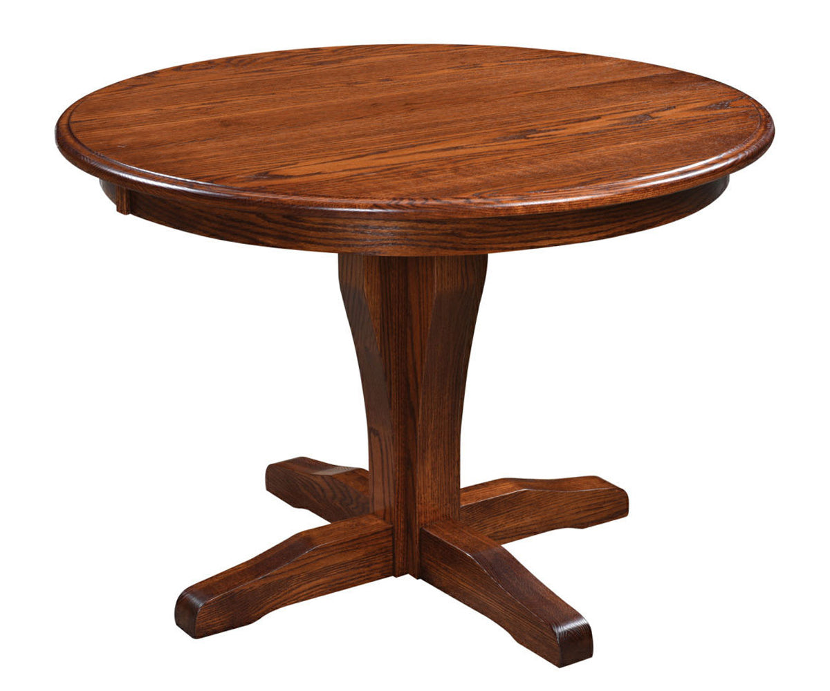 Hermie's Clifton Single Pedestal Table - Amish Handcrafted Solid Wood