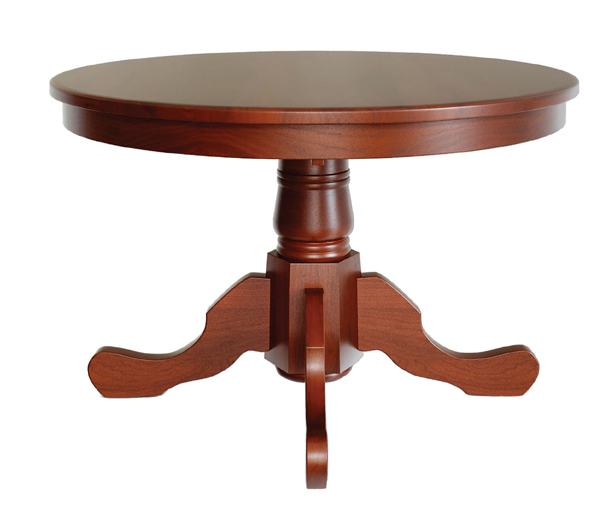 Hermie's Colonial Single Pedestal Table - Amish Handcrafted Solid Wood