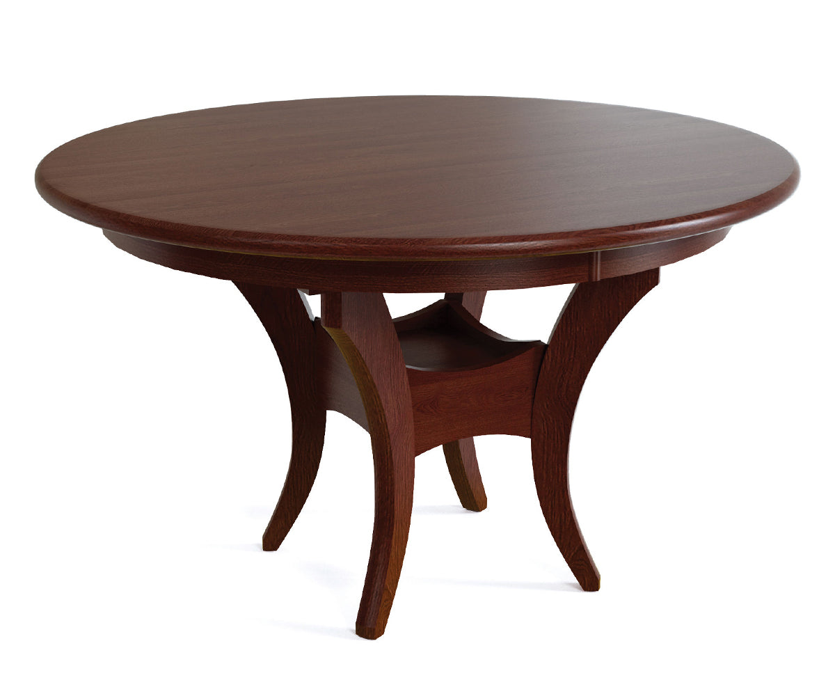 Hermie's Fenton Single Pedestal Table - Amish Handcrafted Solid Wood