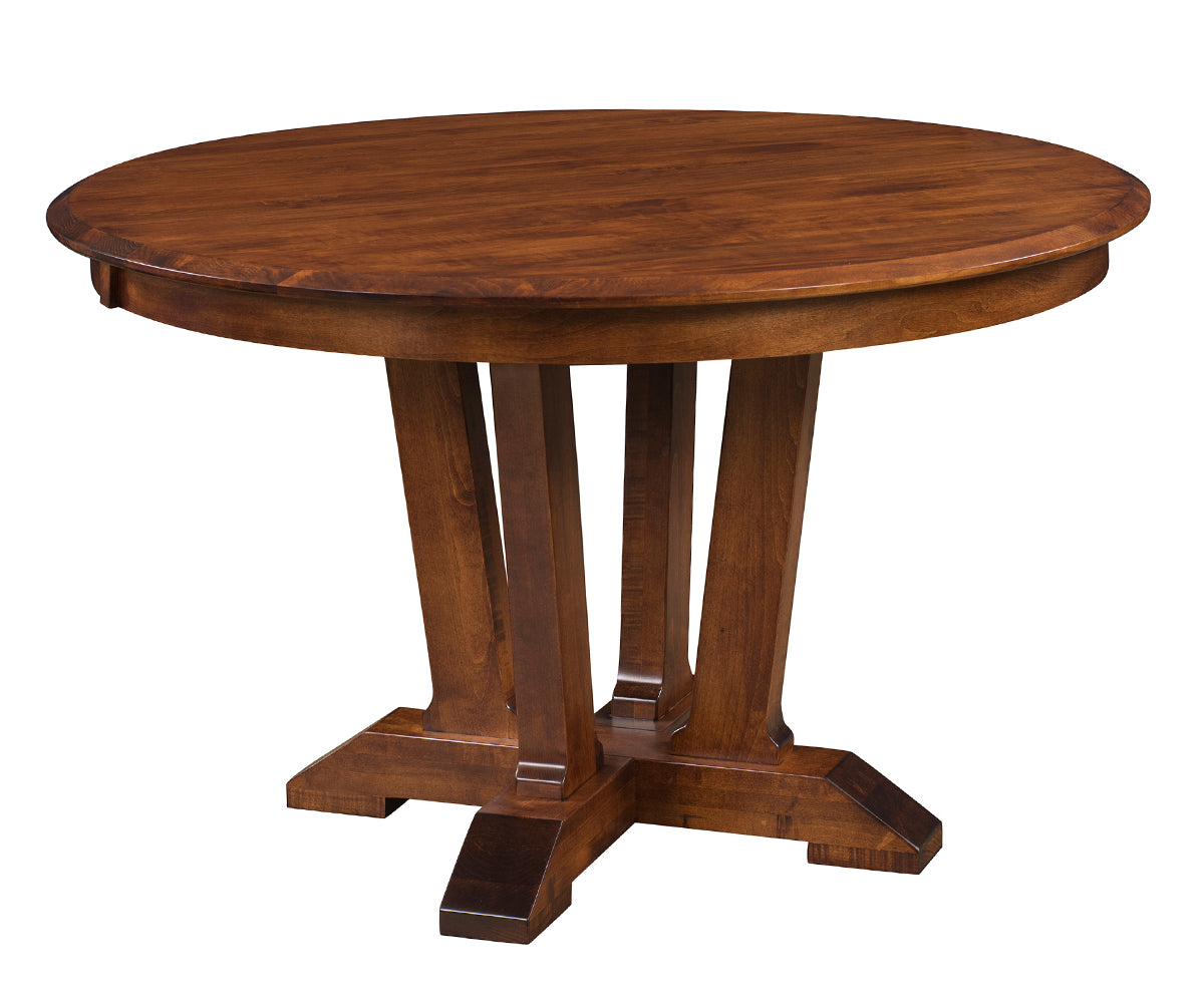 Hermie's Harper Single Pedestal Table - Amish Handcrafted Solid Wood