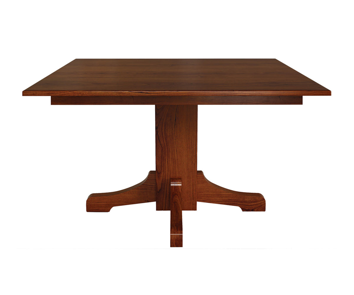Hermie's Mission Single Pedestal Table - Amish Handcrafted Solid Wood