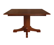 Hermie's Mission Single Pedestal Table - Amish Handcrafted Solid Wood
