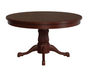 Hermie's Reeded Tulip Single Pedestal Table - Amish Handcrafted Solid Wood