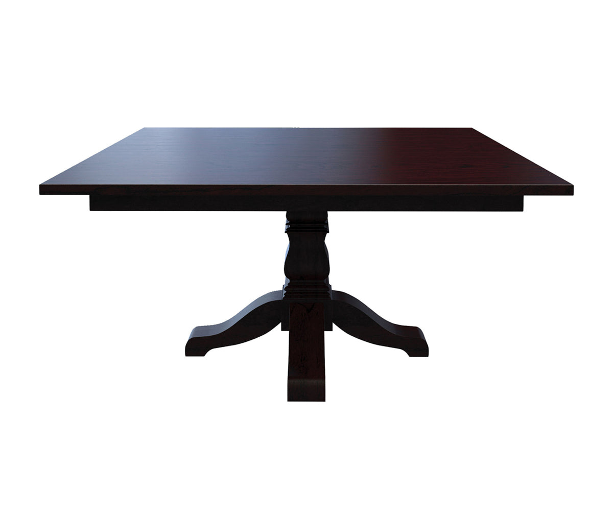 Hermie's Square Tulip Single Pedestal Table - Amish Handcrafted Solid Wood