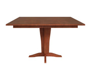 Hermie's Vintage Single Pedestal Table - Amish Handcrafted Solid Wood