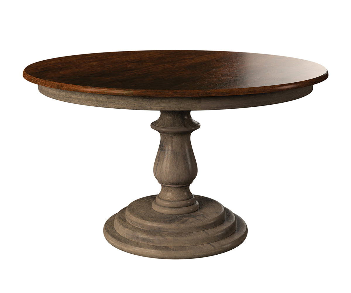 Hermie's Wilson Single Pedestal Table - Amish Handcrafted Solid Wood