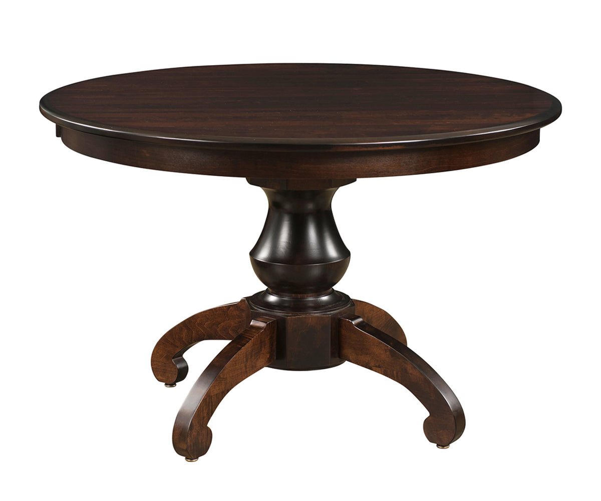 Hermie's Woodstock Single Pedestal Table - Amish Handcrafted Solid Wood