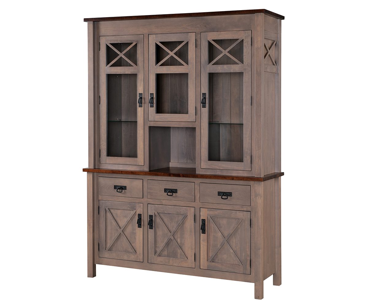 Hermie's X-Base Hutch - Amish Handcrafted Solid Wood