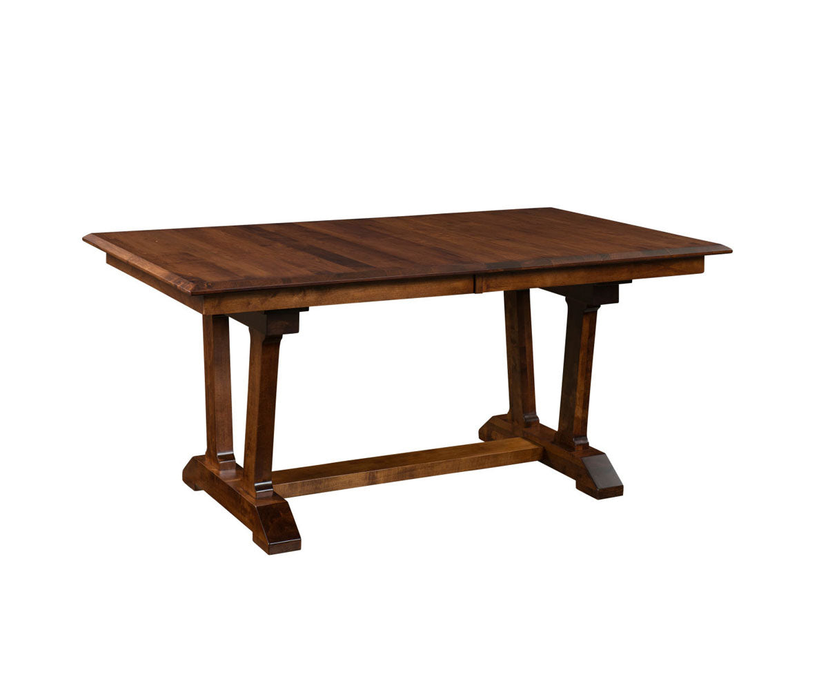 Hermie's Harper Double Pedestal Table - Amish Handcrafted Solid Wood