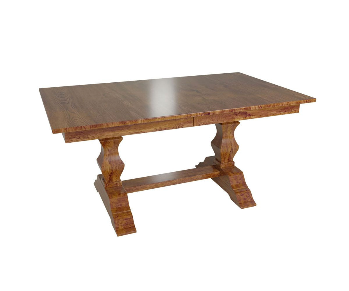 Hermie's Jessica Double Pedestal Table - Amish Handcrafted Solid Wood