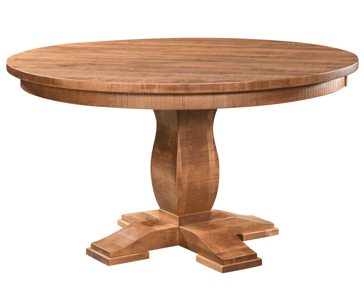 Hermie's Kola Single Pedestal Table - Amish Handcrafted Solid Wood