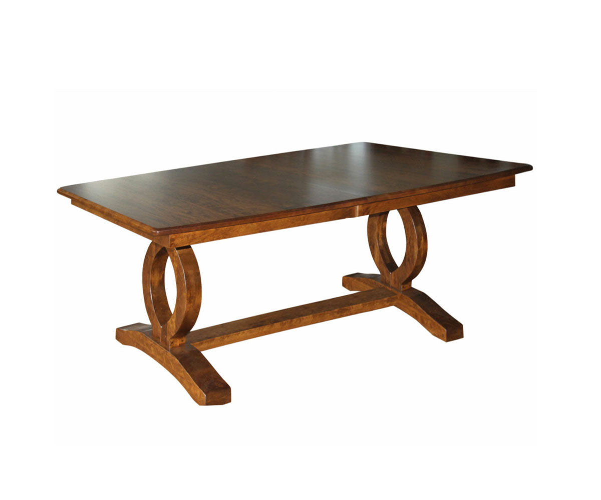 Hermie's Master Double Pedestal Table - Amish Handcrafted Solid Wood