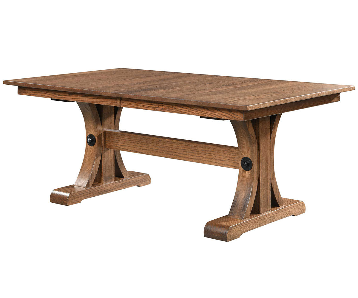 Hermie's Oagley Double Pedestal Table - Amish Handcrafted Solid Wood