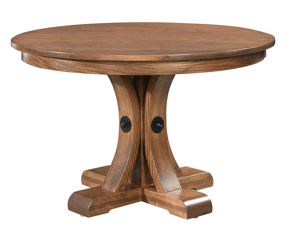 Hermie's Oagley Single Pedestal Table - Amish Handcrafted Solid Wood